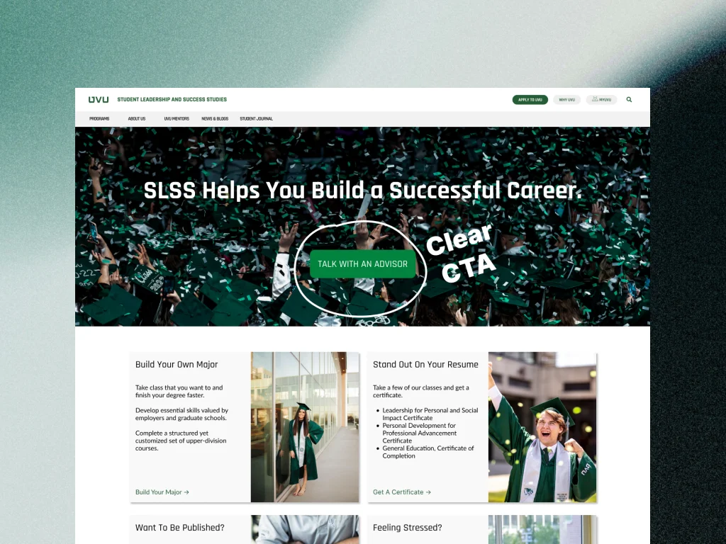 Home page CTA