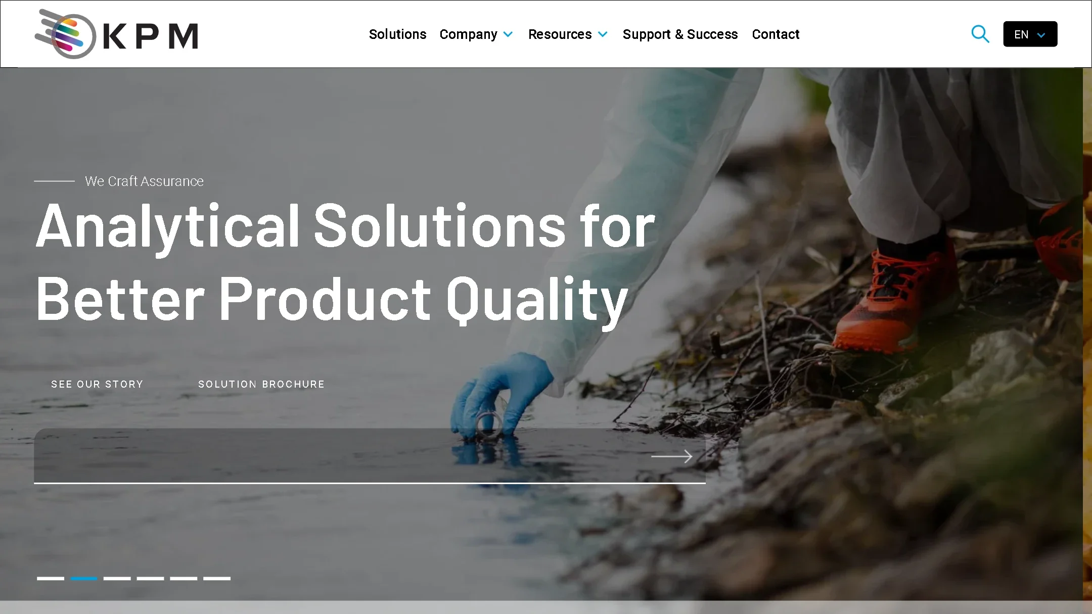 KPM Analytics homepage in October 2024
