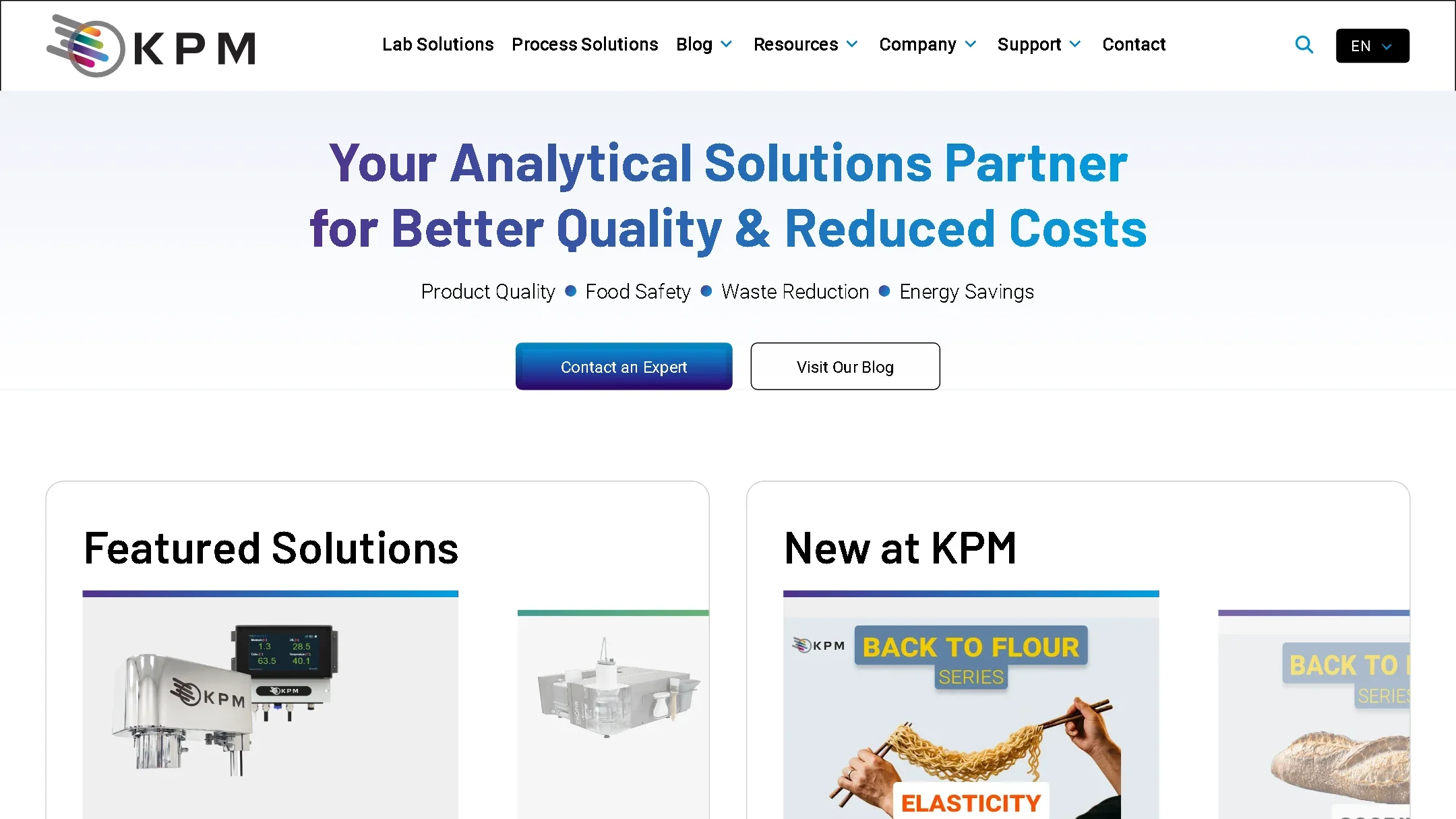 KPM Analytics homepage now